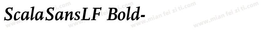 ScalaSansLF Bold字体转换